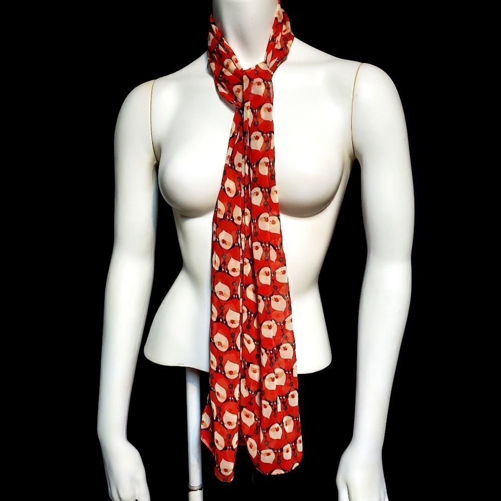 Red & Cream Santa Scarf